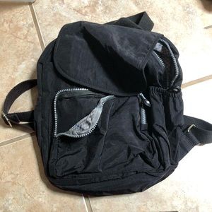 simple black backpack